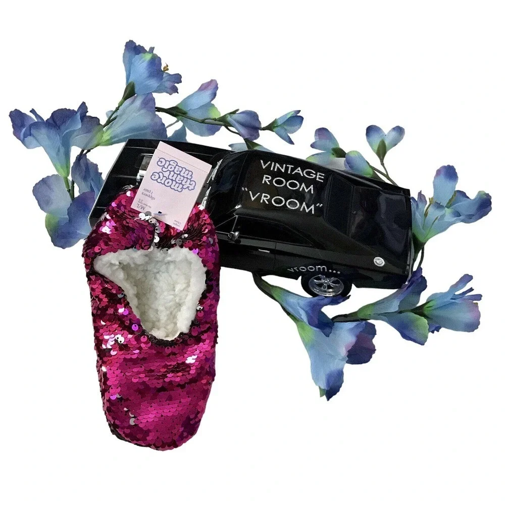 More than Magic NWT Sequins Slippers Girls M/L